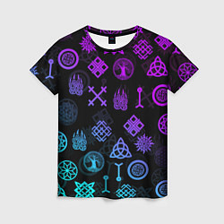 Футболка женская СЛАВЯНСКИЕ РУНЫ ПАТТЕРН Z, цвет: 3D-принт