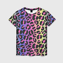 Футболка женская Neon Leopard Pattern, цвет: 3D-принт