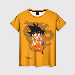 Футболка женская Kid Goku, цвет: 3D-принт