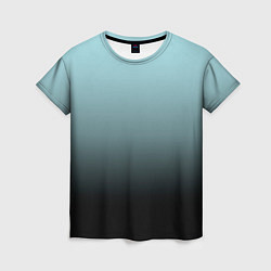 Женская футболка Black and Blue gradient