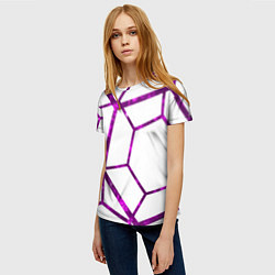 Футболка женская Hexagon, цвет: 3D-принт — фото 2