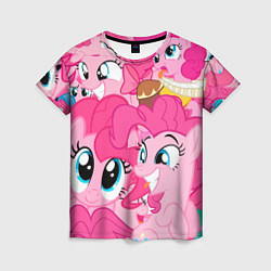 Футболка женская Pinkie Pie pattern, цвет: 3D-принт