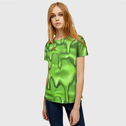 Футболка женская Green Slime, цвет: 3D-принт — фото 2