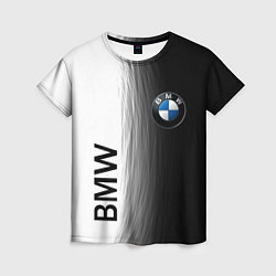 Футболка женская Black and White BMW, цвет: 3D-принт