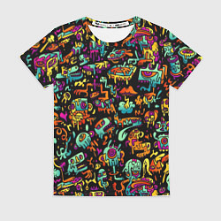 Футболка женская Неоновый мир, цвет: 3D-принт