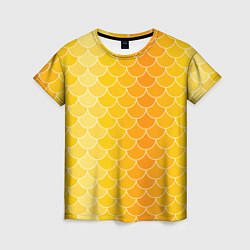 Футболка женская Желтая чешуя, цвет: 3D-принт