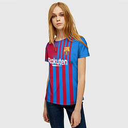 Футболка женская Форма Барселоны 20212022, цвет: 3D-принт — фото 2