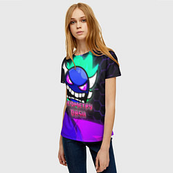 Футболка женская Geometry Dash: Neon Evil, цвет: 3D-принт — фото 2