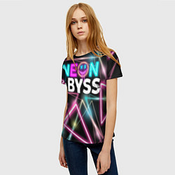 Футболка женская Неон - Неоновый край, цвет: 3D-принт — фото 2