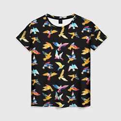 Женская футболка Акварельные птица