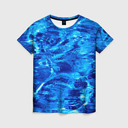 Футболка женская Голубая Вода Текстура, цвет: 3D-принт