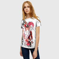 Футболка женская Вырывающийся Сукуна, Магическая битва, цвет: 3D-принт — фото 2