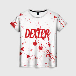 Футболка женская Dexter logo Декстер брызги крови, цвет: 3D-принт