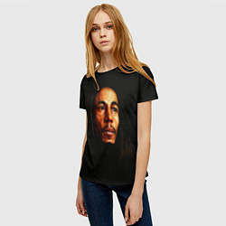 Футболка женская Bob Marley Art, цвет: 3D-принт — фото 2