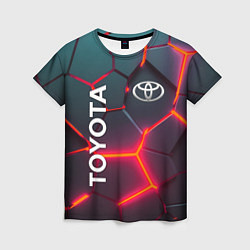 Футболка женская TOYOTA 3D NEON ТОЙОТА 3Д ПЛИТЫ НЕОН, цвет: 3D-принт