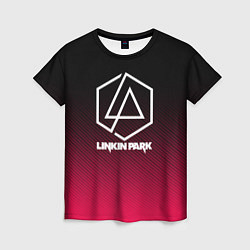 Футболка женская LINKIN PARK LOGO CARBON, цвет: 3D-принт