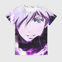 Женская футболка Сатору Гото кастует заклинание