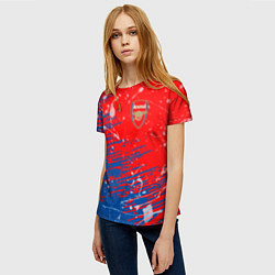 Футболка женская Arsenal: Фирменные цвета, цвет: 3D-принт — фото 2