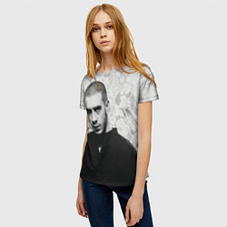 Футболка женская Опасный Хаски, цвет: 3D-принт — фото 2