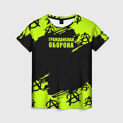Футболка женская Гражданская оборона: Green, цвет: 3D-принт