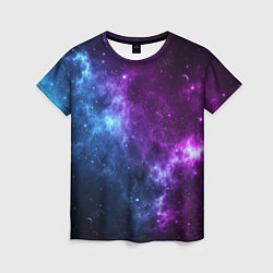 Футболка женская NEON GALAXY НЕОНОВЫЙ КОСМОС, цвет: 3D-принт