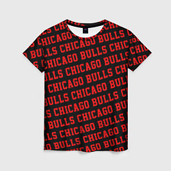 Футболка женская Чикаго Буллз, Chicago Bulls, цвет: 3D-принт