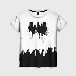 Женская футболка Black sity Город тьмы