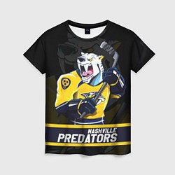 Футболка женская Нэшвилл Предаторз, Nashville Predators, цвет: 3D-принт