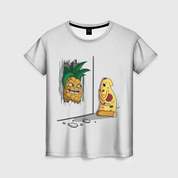 Футболка женская HERES PINEAPPLE!, цвет: 3D-принт