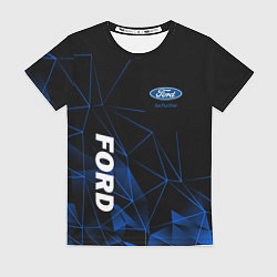 Футболка женская FORD, ФОРД ГЕОМЕТРИЯ, цвет: 3D-принт