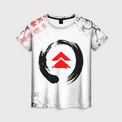 Футболка женская ПРИЗРАК ЦУСИМЫ ЭМБЛЕМА GHOST OF TSUSHIMA, цвет: 3D-принт