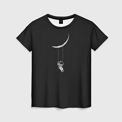 Футболка женская Лунные качели dark grey theme, цвет: 3D-принт