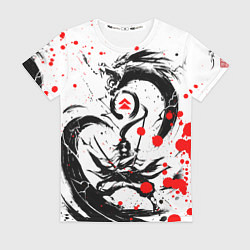 Футболка женская GHOST OF TSUSHIMA ДРАКОН НА СПИНЕ, цвет: 3D-принт