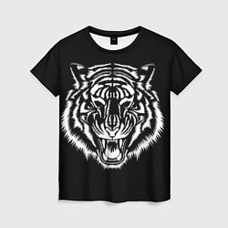 Футболка женская Сильный тигр, цвет: 3D-принт
