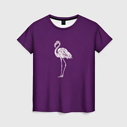 Футболка женская Фламинго в сиреневом, цвет: 3D-принт