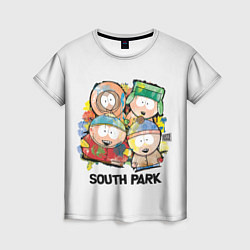 Футболка женская South Park - Южный парк краски, цвет: 3D-принт