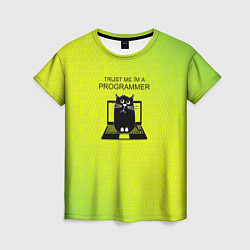 Женская футболка Поверьте я программист