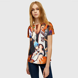 Футболка женская Баскетбол Куроко главные герои, цвет: 3D-принт — фото 2