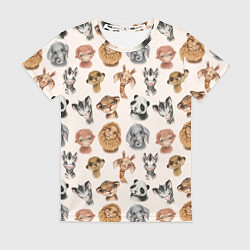 Женская футболка Милые дикие животные