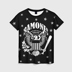 Футболка женская Ramones Рамонес, цвет: 3D-принт