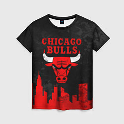 Женская футболка Chicago Bulls, Чикаго Буллз Город