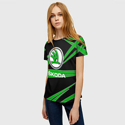 Футболка женская Skoda: Geometry, цвет: 3D-принт — фото 2