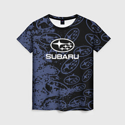 Футболка женская Subaru Pattern спорт, цвет: 3D-принт