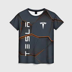 Женская футболка Tesla текстура