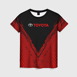Футболка женская Toyota Красная текстура, цвет: 3D-принт