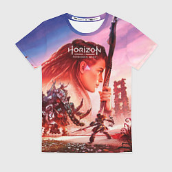 Футболка женская Horizon Forbidden West game poster, цвет: 3D-принт