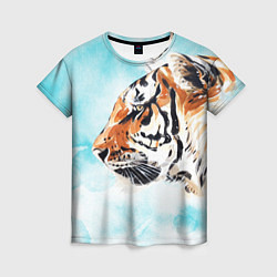 Женская футболка Tiger paints