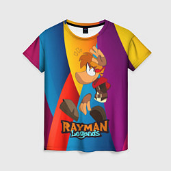 Футболка женская Rayman Радужный фон, цвет: 3D-принт
