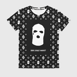 Женская футболка Узор Black Ski Mask Dope Street Market
