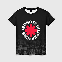 Женская футболка Red Hot Chili Peppers Логотипы рок групп